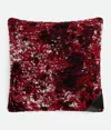 Bottega Veneta Volcanic Bouclè-kissen In Red/black/white
