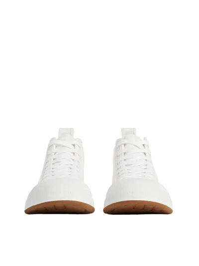 Bottega Veneta Vulcan Canvas High-top Sneakers In White