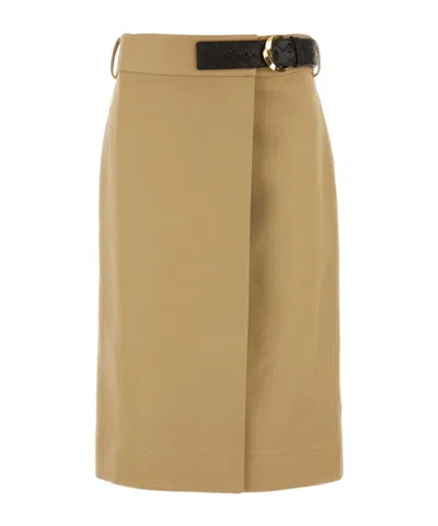 BOTTEGA VENETA BOTTEGA VENETA REAR SLIT MIDI SKIRT