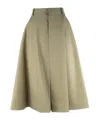 Bottega Veneta Gonna In Cotone Kaki Donna In Multi