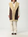 Bottega Veneta Calfskin Long Vest With Sleeveless Design In Neutral
