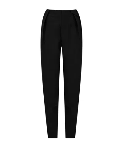 Bottega Veneta Waisted Slim Tapered Trousers In Black