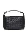 Bottega Veneta Wallace Bag In Black Leather In Black