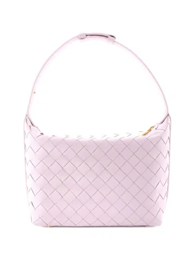 Pre-owned Bottega Veneta Wallace Intrecciato Nappa Mini Shoulder Bag In Pink