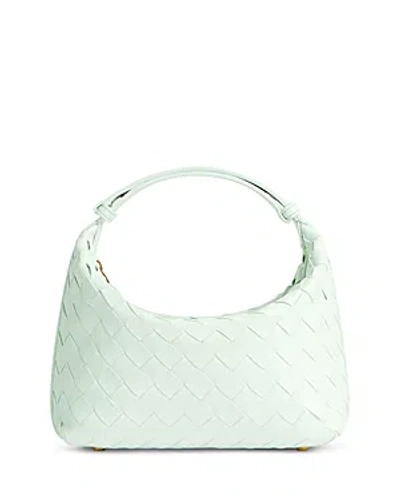 Bottega Veneta Wallace Mini Leather Shoulder Bag In Glacier/gold