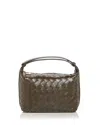 Bottega Veneta Wallace Mini Leather Shoulder Bag In Brown