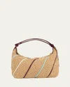 Bottega Veneta Wallace Mini Striped Shoulder Bag In Natural Multi