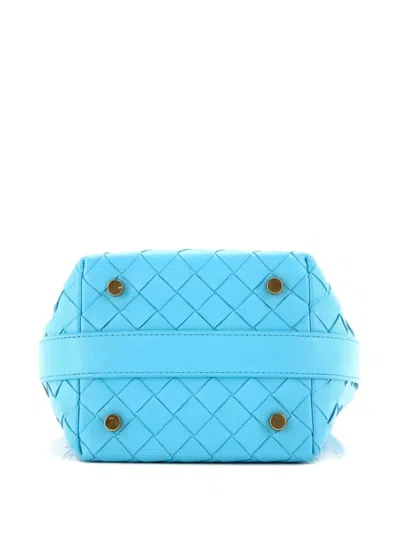 Pre-owned Bottega Veneta Wallace Shoulder Bag Intrecciato Nappa Candy Bucket Bag In Blue
