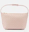 Bottega Veneta Wallace Small Intrecciato Leather Shoulder Bag In White