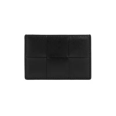 Bottega Veneta Cassette Calf Leather Credit Card Case Men In Black