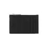 Bottega Veneta Woven Card Holder With Zipper In Black