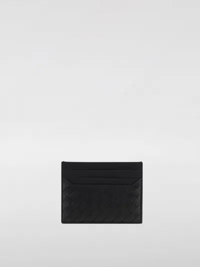 Bottega Veneta Intrecciato Open Top Card Case In Black