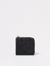 Bottega Veneta Blue Wallet With All-over Intreccio Motif In Leather Man In Black