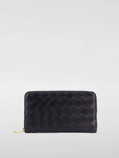 Bottega Veneta Large Braided Wallet With Zip Accessories In Black