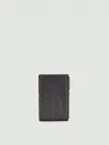 Bottega Veneta Textured Black Wallet With Signature Woven Pattern In Black