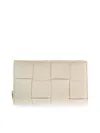 Bottega Veneta Wallet With Zip In Nude & Neutrals