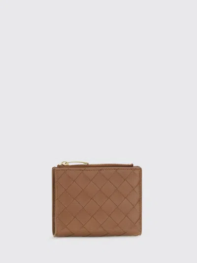 Bottega Veneta Wallet Woman Color Gold In Brown