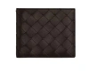 Bottega Veneta Men Leather Wallet With Intrecciato Motif In Black