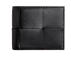 Bottega Veneta Bi-fold Intrecciato Wallet In Calf Leather In Black