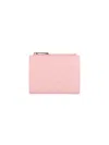 Bottega Veneta Small Bi-fold Wallet Pink In Intrecciato In Pink