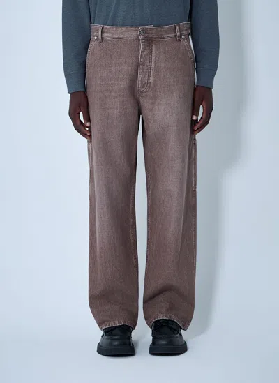 Bottega Veneta Washed Denim Jeans In Brown
