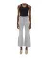 Bottega Veneta Cropped High-rise Flared Jeans In Light Gray