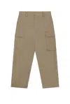 Bottega Veneta Washed Irregular Cotton Twill Cargo Trousers In Brown
