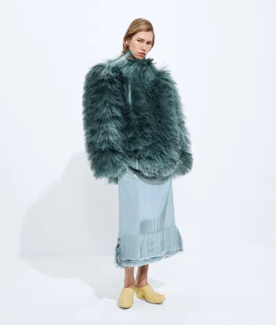 Bottega Veneta Jupe En Parachute Délavé In Gray