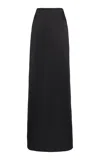 Bottega Veneta Flowing Viscose Blend Skirt With Back Slit In Black