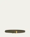 Bottega Veneta Watch-buckle Intrecciato Leather Belt In Brown
