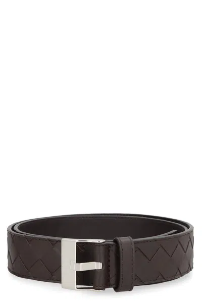 Bottega Veneta Watch Intrecciato Belt In Black