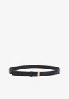 Bottega Veneta Black Belt With All-over Intreccio Motif In Leather Woman In Black
