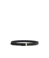 Bottega Veneta Black Belt With All-over Intreccio Motif In Leather Woman In Black