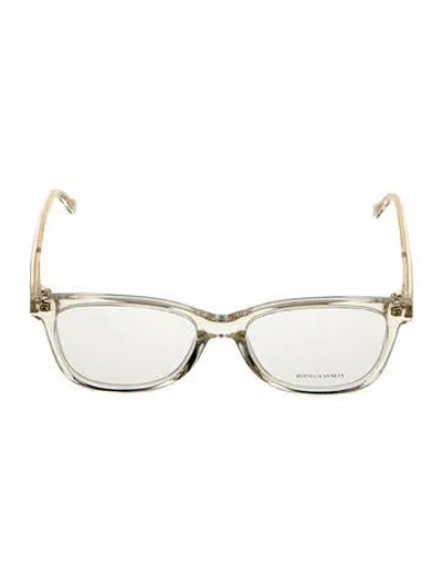 Pre-owned Bottega Veneta Wayfarer Eyeglasses In Gold
