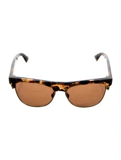 Pre-owned Bottega Veneta Wayfarer Tinted Sunglasses In Brown