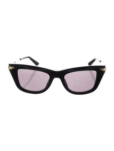 Pre-owned Bottega Veneta Wayfarer Tinted Sunglasses W/ Tags In Black/gold