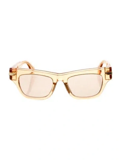 Pre-owned Bottega Veneta Wayfarer Tinted Sunglasses W/ Tags In Orange