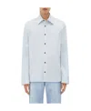 Bottega Veneta Weatherproof Long-sleeved Shirt In White