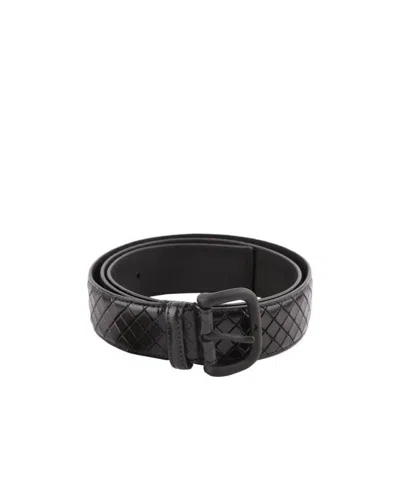 Bottega Veneta Weave A Belt In Black