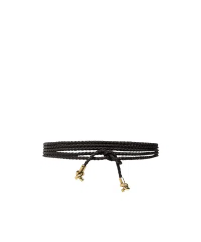 Bottega Veneta Weave A Belt In Black