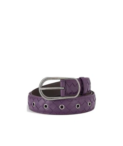 Bottega Veneta Weave A Belt In Brown