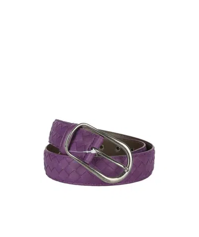 Bottega Veneta Weave A Belt In Purple