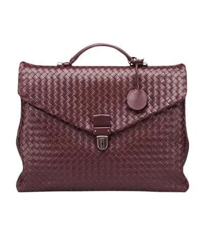 Bottega Veneta Weave A Detail Handbag In Red