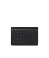Bottega Veneta Weave A Detail Wallet In Black