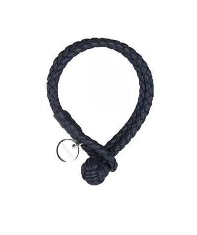 Bottega Veneta Weave A Key Chain In Black