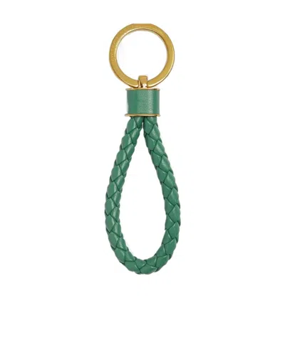 Bottega Veneta Weave A Key Chain In Green