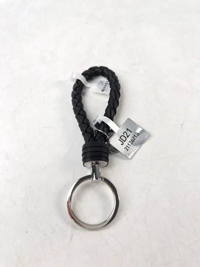 Bottega Veneta Weave A Key Ring In Black