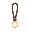 Bottega Veneta Weave A Key Ring In Brown