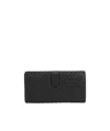 Bottega Veneta Weave A Logo Wallet In Black