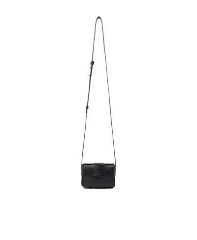Bottega Veneta Weave A Mini Shoulder Bag In Black